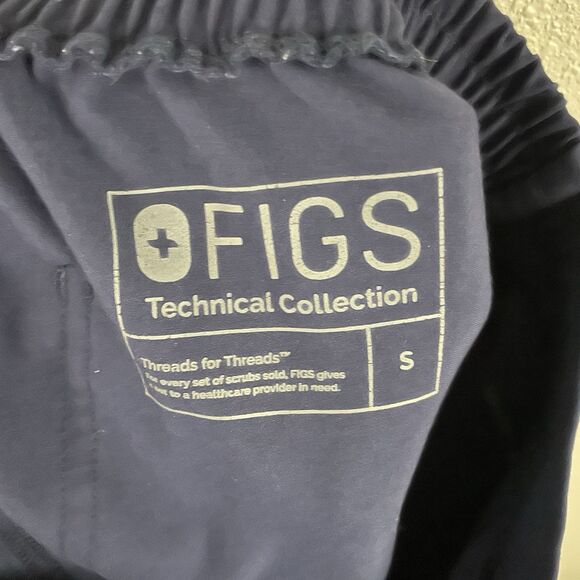 Figs Womens S Lot Of 2 Yola Skinny Scrub Drawstring Pant Navy & Blue Yoga Waist - Picture 6 of 7
